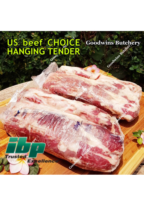 Beef HANGING TENDER USDA choice IBP frozen whole cuts +/-2.5kg (price/kg) PREORDER 3-7 days notice